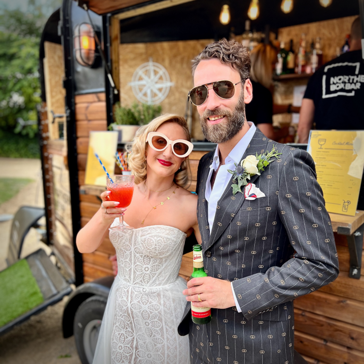 Happy Couple at Lineham Farm Wedding